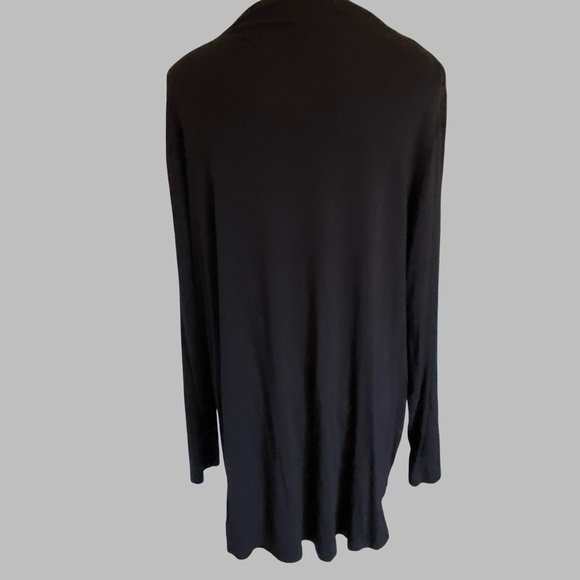 Michel Studio Black Soft Stretch Lounge Casual Long Sleeve Mock Neck Top-Sz-3X - Picture 2 of 13